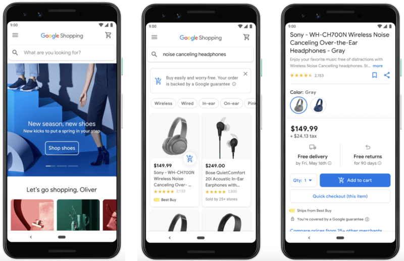 Google Shopping pantallazo